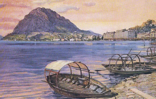 Old boats on Lake Lugano