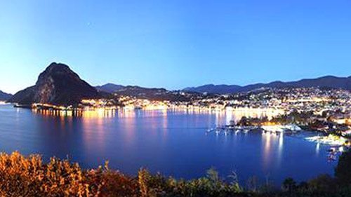 Lugano vista e fotografata da un appartamento sul lago
